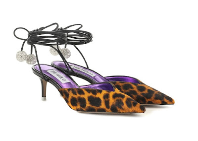 The Attico Leopard Print Calf Hair Mules