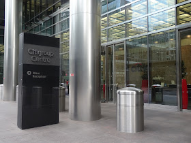 Pic of entrance area to Citibank in Canary Wharf, London