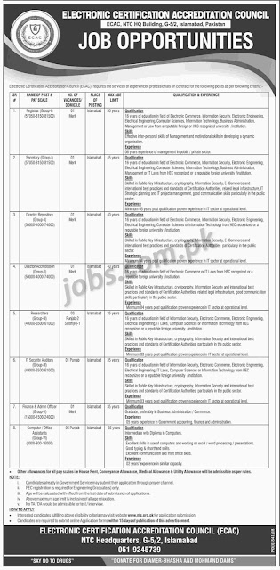 ECAC Council Pakistan Jobs 2019