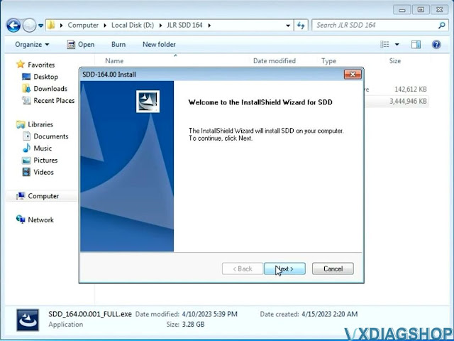 Install VXDIAG JLR SDD V164 Software 2