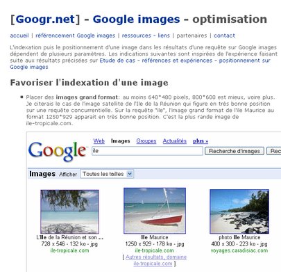 Optimisation - Positionnement Google images