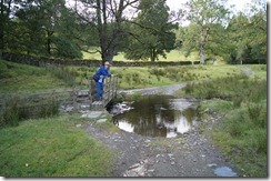 Hill Top walk Mr. M by puddle bridge