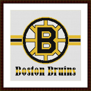 Boston Bruins logo cross stitch pattern - Tango Stitch