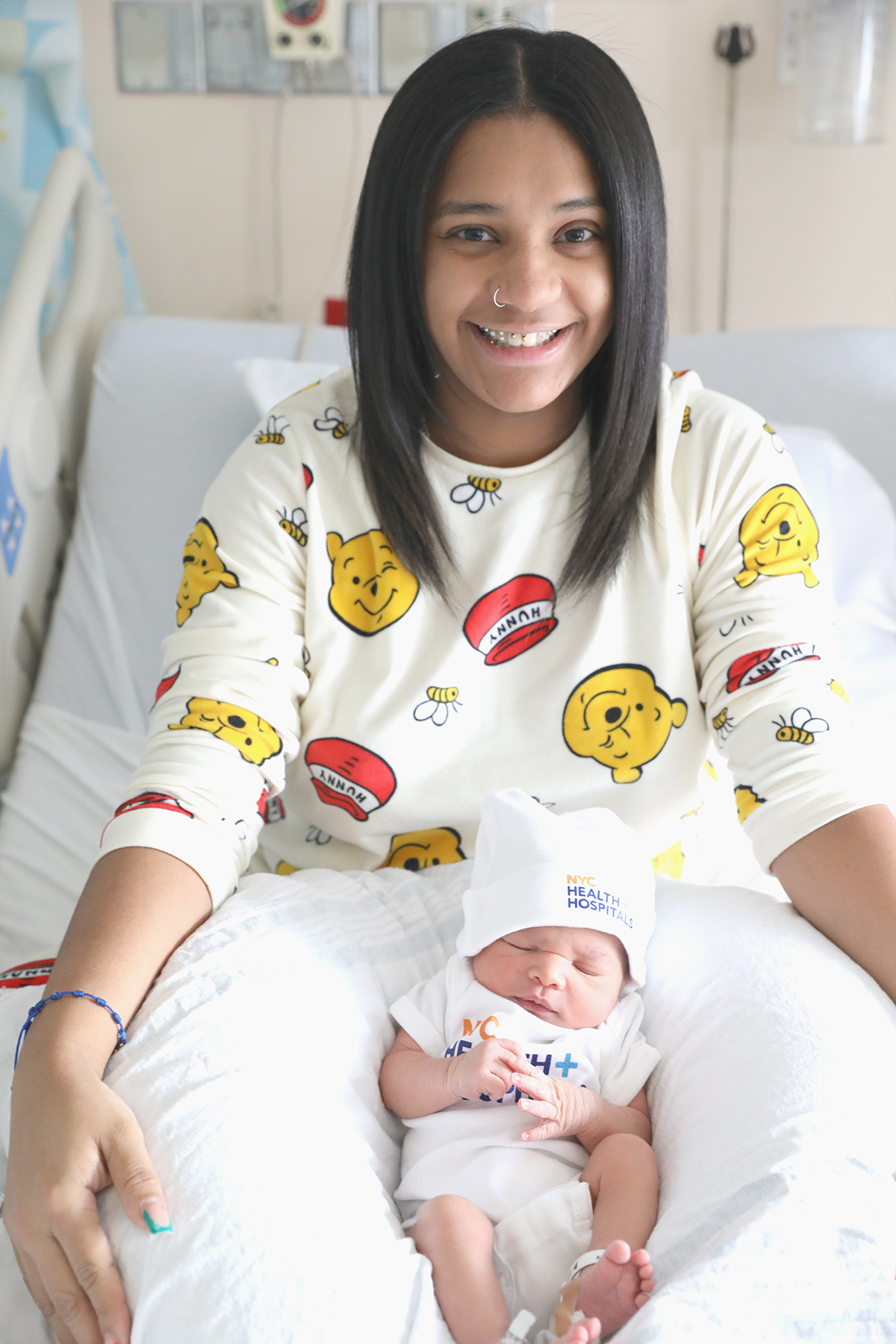 Baby Boy Saint Pizarro was born in Jacobi. Pictured here with mom Tabitha. -Photo by Jacobi Medical Center