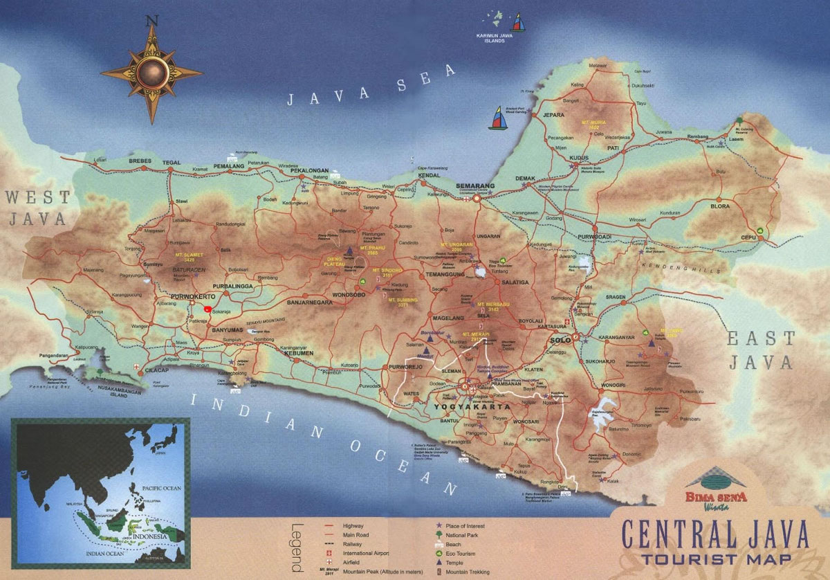 > Peta Lengkap Indonesia: Peta Wisata Jawa Tengah
