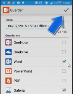 como usar o office lens android