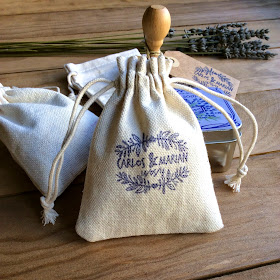 detalles de boda bolsitas de tela para arroz o lavanda