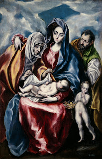 La Sagrada Familia, Santa Ana y San Juanito - 1600 - El Greco - Museo del Prado