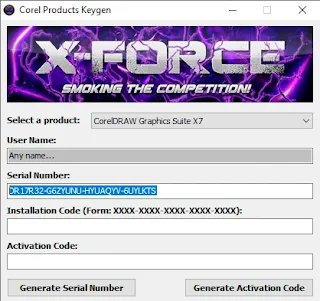 Copy serial number coreldraw x7 dari keygen