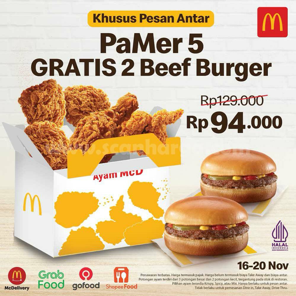 PROMO MCDONALDS PAMER 5 GRATIS 2 BURGER