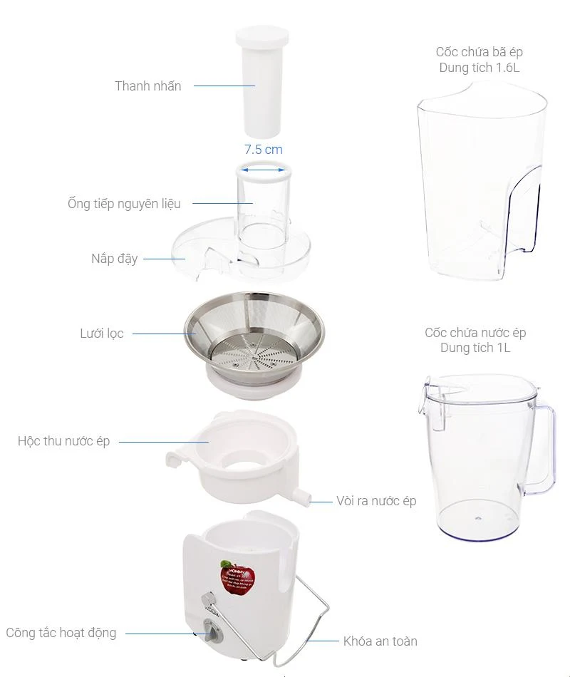Máy ép trái cây Hommy GS-321
