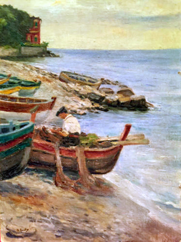 Pescador llegando a Puerto, Joaquín Sorolla Bastida, Paisajes de Joaquín sorolla, Pintor español, Joaquín Sorolla