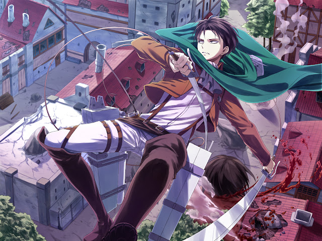   Levi Rivaille Attack on Titan Shingeki no Kyojin Anime Dual Sword HD Wallpaper Desktop Background