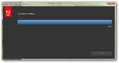 اكتمال تنصيب Adobe Flash Player 11.5.502.118 Beta