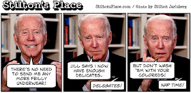 stilton’s place, stilton, political, humor, conservative, cartoons, jokes, hope n’ change, biden, joe biden, delegates, election