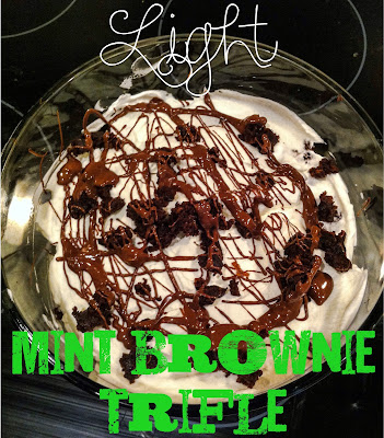 Light, fast, and easy mint brownie trifle- http://alohamoraopenabook.blogspot.com/