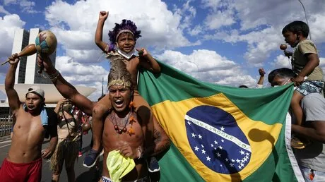 Captura de tela ;manifestação indígena