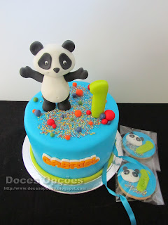 Bolo e Bolachas com o Panda para o 1º aniversário do Gabriel