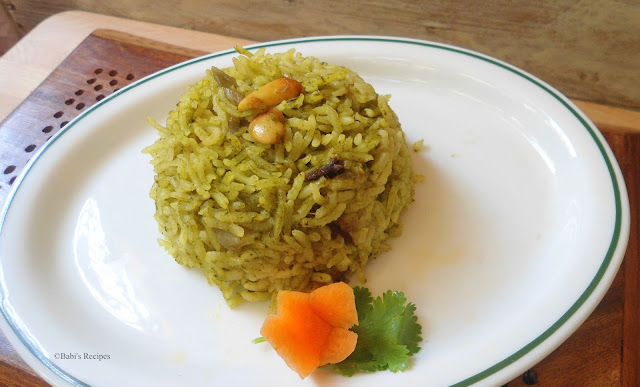 palak pulao