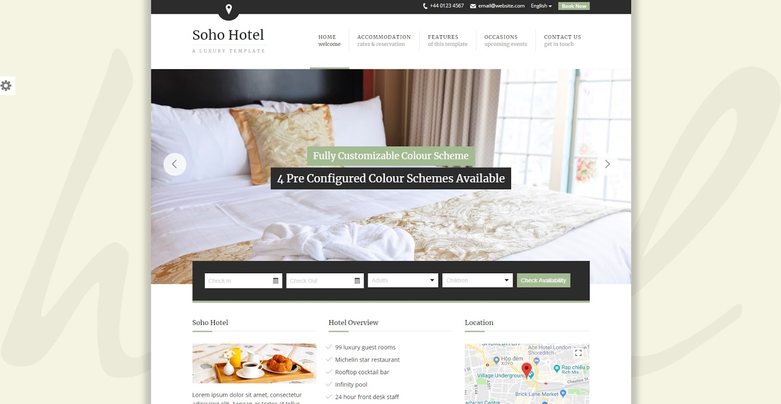 Web template giới thiệu về khách sạn cực đẹp