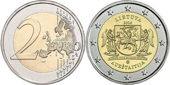 Lithuania 2 euro 2020 - Aukštaitija (Highlands)