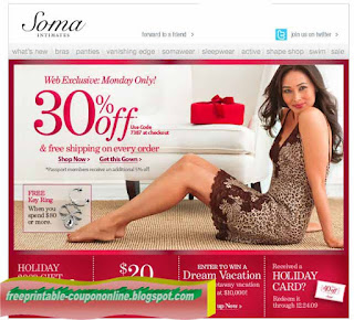 Free Printable Soma Intimates Coupons