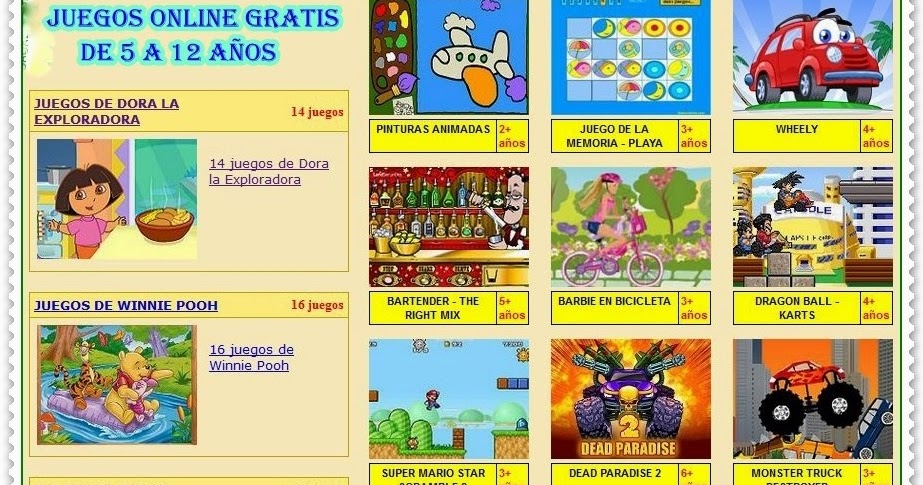 JUEGOS DIDÁCTICOS ONLINE GRATIS: JUEGOS ONLINE GRATIS DE 5 ...