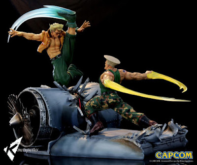 Figuras: Figura diorama de Guile Vs Charlie Nash War Heroes del Street Fighter II" - kinnetiquettes