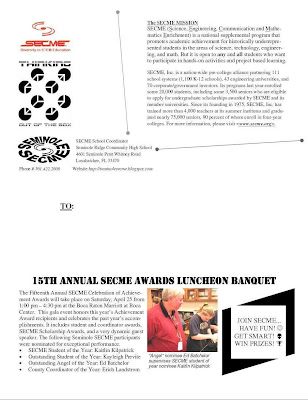 Seminole SECME 'Hawk Talk' Spring 2009 newsletter page 4