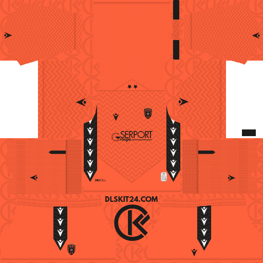 USM Alger DLS Kits 2025 Macron Released - Dream League Soccer Kits (Goalkeeper Home)