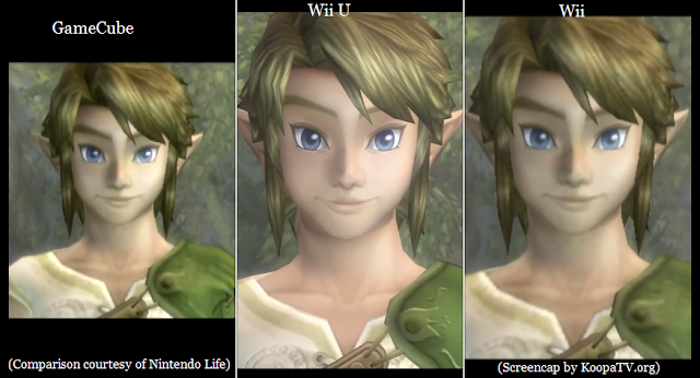 The Legend of Zelda: Twilight Princess HD Wii U GameCube Wii graphics textures comparison side-by-side resolution