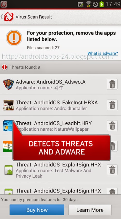 Android Mobile Security &amp; Antivirus Version 5.0 Apk ...