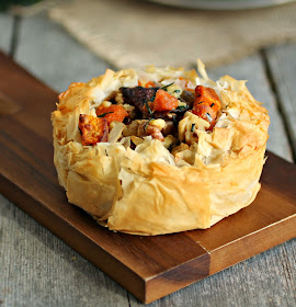 Roasted Squash and Gorgonzola Phyllo Tart