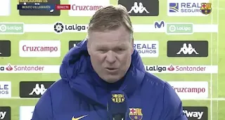 Koeman revesls he was unhappy with Blaugrana's 1st-half outing vs Betis