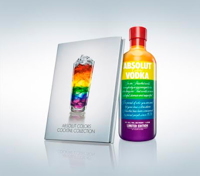 colors of rainbow. Absolut Colors bottle and book