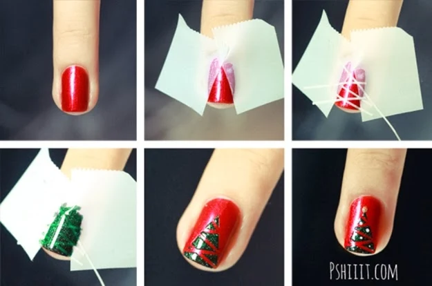 unhas para o Natal