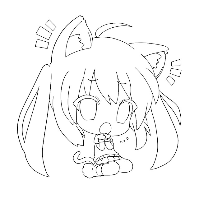 Chibi Coloring Pages Easy