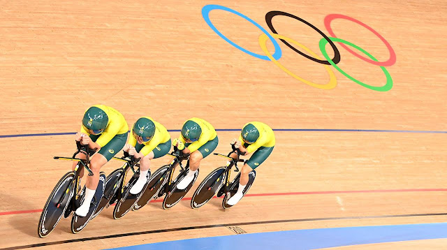 Equipe da Austrália na perseguição por equipes - Foto: Australian Olympics