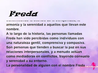 significado del nombre Freda