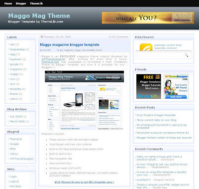 The Maggo Mag Blogger Template