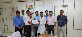 भारत संचार निगम लिमिटेड में आज एक सादे समारोह में विजेता श्री कृष्णा सम्मानित किया गया