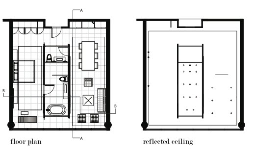 FLOR PLAN AND REFLECTIVE CEILING SECTIONS