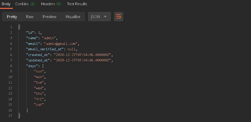 How to get string data as array from DB in Laravel