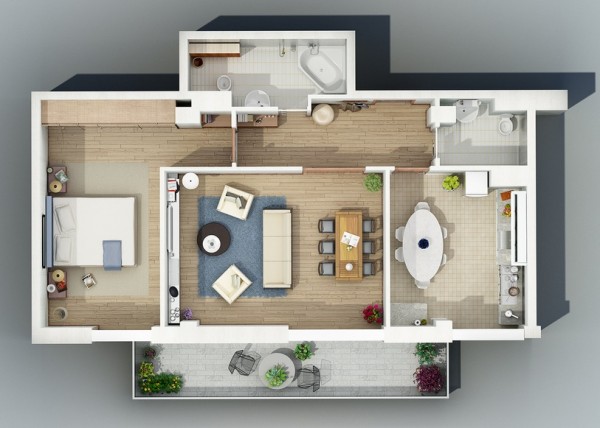  Apartemen merupakan aset untuk semua orang sehabis rumah dan kendaraan 25 Tipe dan Denah Apartemen 3D Minimalis
