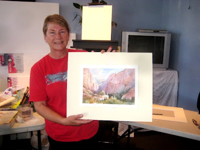 Joan Bly purchased Roland Lee workshop demonstration painting