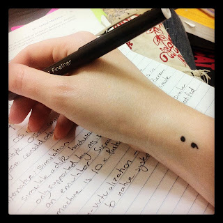 Pic of my semicolon tattoo