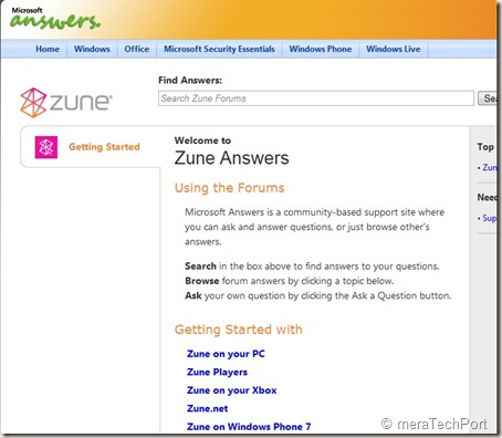 Zuneanswers