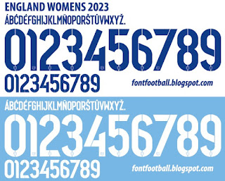 FONT FOOTBALL: Font Vector England Womens World Cup 2023 kit