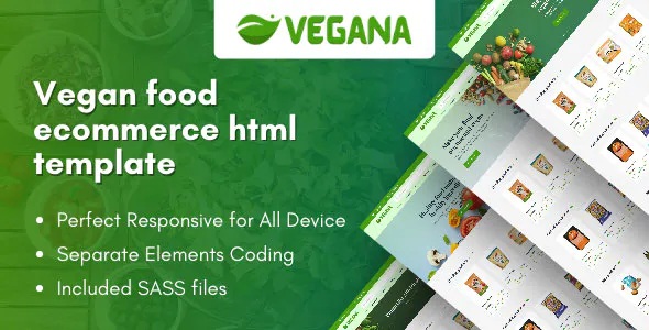 Best Vegan Food eCommerce HTML Template