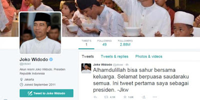 Akun Twitter Baru Jokowi